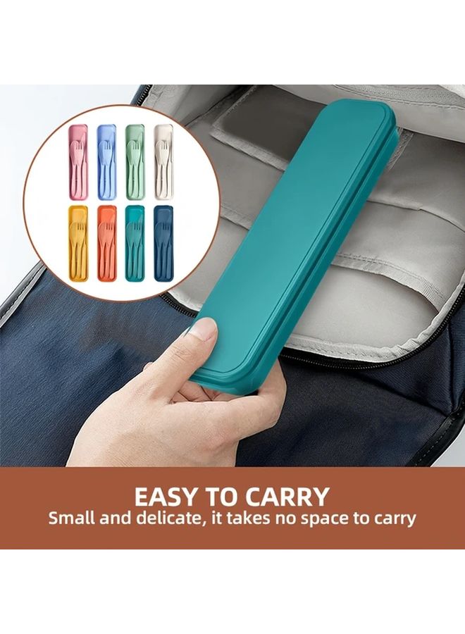 Portable Cutlery Set 8 Pcs Travel Tableware with Box Lightweight Durable - Image 4